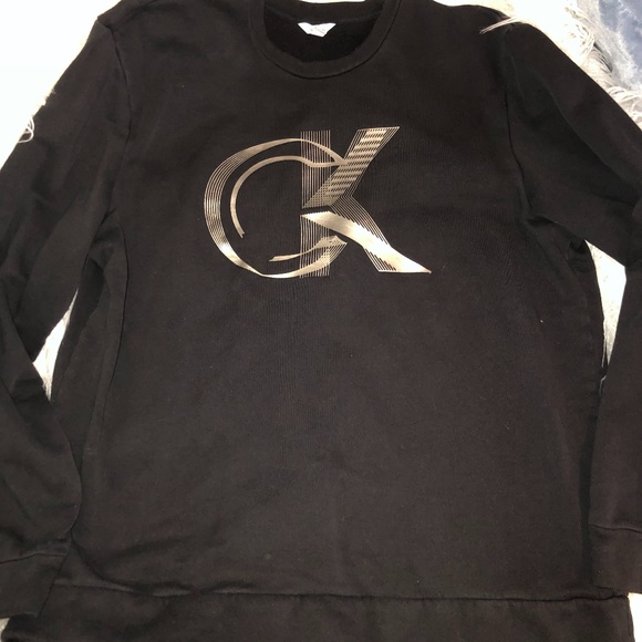 Calvin Klein Black crew-neck sweatshirt - Picture 1 of 2